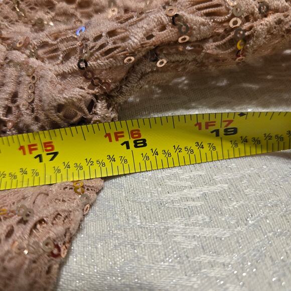 Marina Sequined Lace Gown Blush pink Feminine Mother of the bride Glamorous - Picture 7 of 13